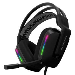 ZEBRONICS Havoc Premium Gaming Over Ear Wired Headphone with Dolby Atmos Subscription, 50mm Neodymium Drivers, Extra Soft Ear Cushion, Suspension Headband,Braided Cable (Purple)